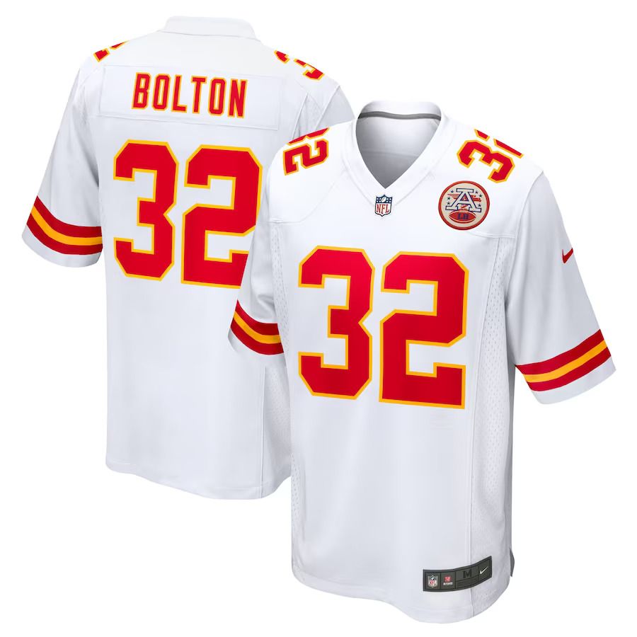 Men Kansas City Chiefs #32 Nick Bolton Nike White Away Game Player NFL Jersey